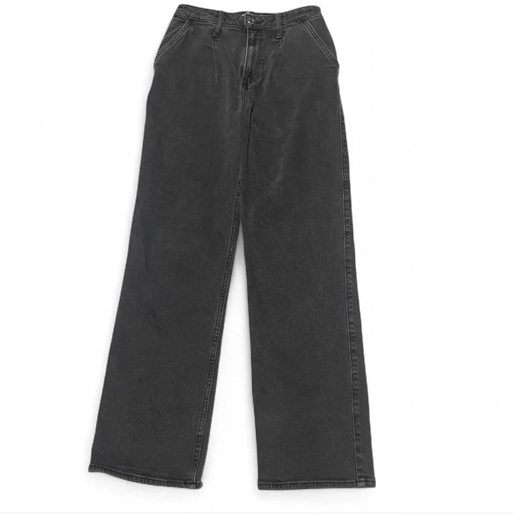 Hollister Women's Ultra High Rise Dad Jean Vintage Stretch Black Size 1R 26Wx28L - Picture 3 of 11
